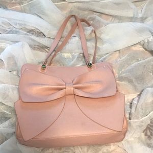 Large Pink Bow Betsey Johnson Handbag